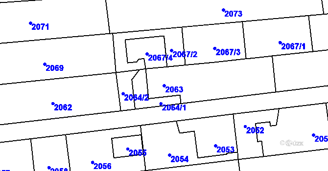 Parcela st. 2063 v KÚ Bolatice, Katastrální mapa