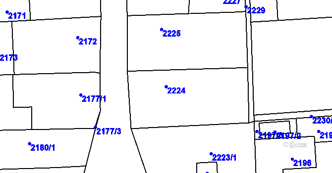 Parcela st. 2224 v KÚ Bolatice, Katastrální mapa