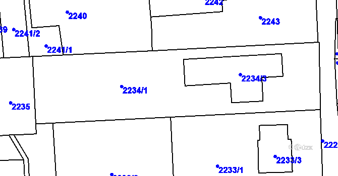 Parcela st. 2234 v KÚ Bolatice, Katastrální mapa