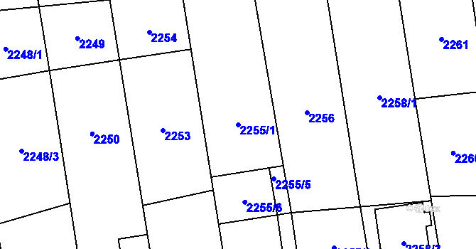 Parcela st. 2255/1 v KÚ Bolatice, Katastrální mapa