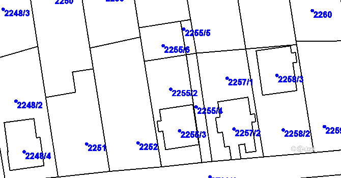 Parcela st. 2255/2 v KÚ Bolatice, Katastrální mapa