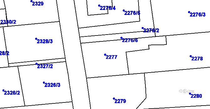 Parcela st. 2277 v KÚ Bolatice, Katastrální mapa