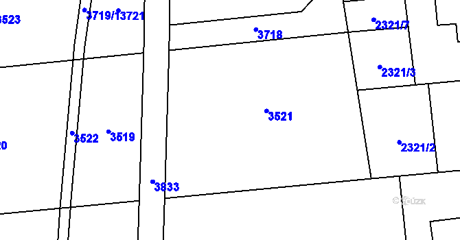 Parcela st. 2321/1 v KÚ Bolatice, Katastrální mapa