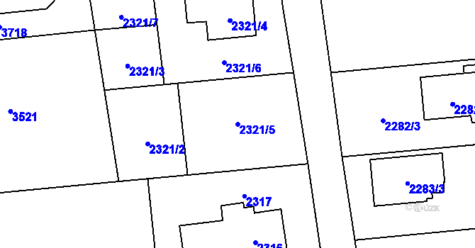 Parcela st. 2321/5 v KÚ Bolatice, Katastrální mapa