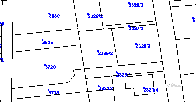 Parcela st. 2326/2 v KÚ Bolatice, Katastrální mapa