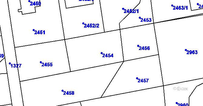 Parcela st. 2454 v KÚ Bolatice, Katastrální mapa