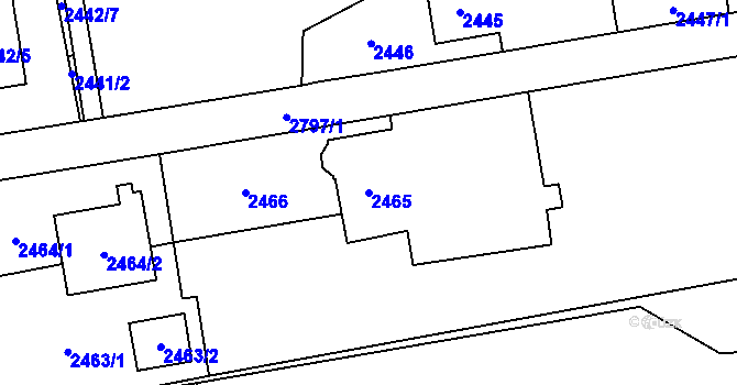 Parcela st. 2465 v KÚ Bolatice, Katastrální mapa