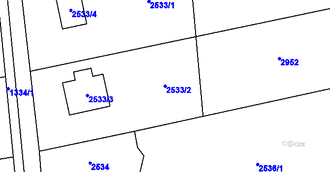 Parcela st. 2533/2 v KÚ Bolatice, Katastrální mapa