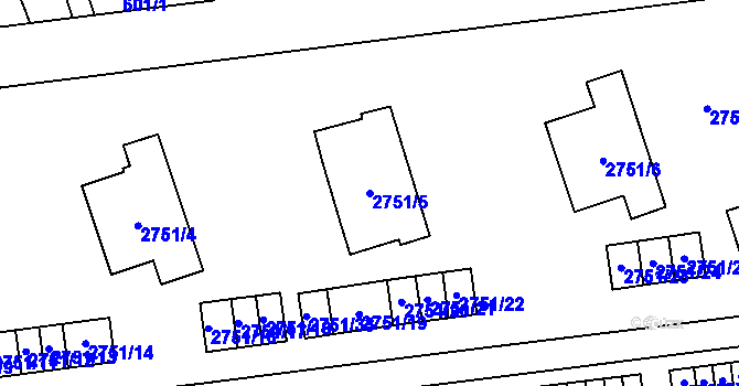 Parcela st. 2751/5 v KÚ Bolatice, Katastrální mapa