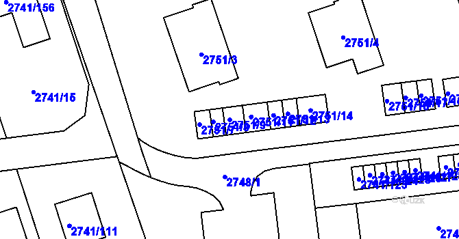 Parcela st. 2751/9 v KÚ Bolatice, Katastrální mapa