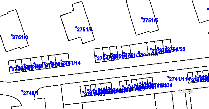 Parcela st. 2751/17 v KÚ Bolatice, Katastrální mapa