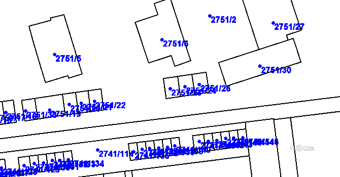 Parcela st. 2751/23 v KÚ Bolatice, Katastrální mapa