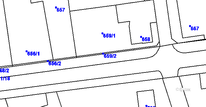 Parcela st. 659/2 v KÚ Bolatice, Katastrální mapa