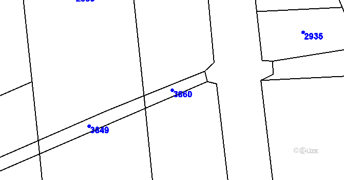 Parcela st. 3860 v KÚ Bolatice, Katastrální mapa