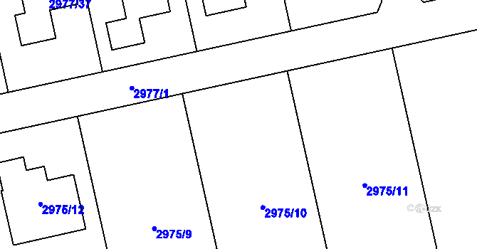 Parcela st. 2977/9 v KÚ Bolatice, Katastrální mapa