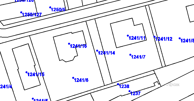 Parcela st. 1241/14 v KÚ Bolatice, Katastrální mapa