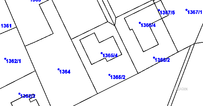 Parcela st. 1365/4 v KÚ Bolatice, Katastrální mapa