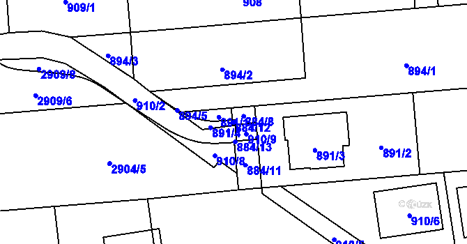 Parcela st. 884/12 v KÚ Bolatice, Katastrální mapa