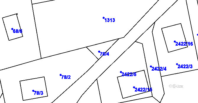 Parcela st. 78/4 v KÚ Bolatice, Katastrální mapa