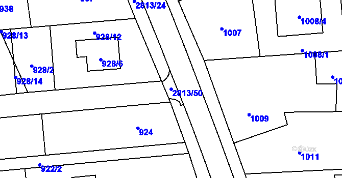 Parcela st. 2813/50 v KÚ Bolatice, Katastrální mapa