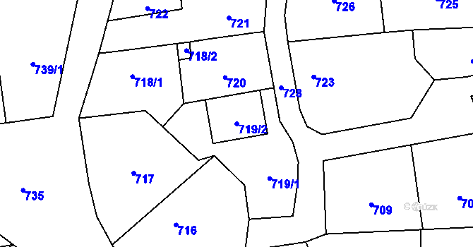 Parcela st. 719/2 v KÚ Bolatice, Katastrální mapa