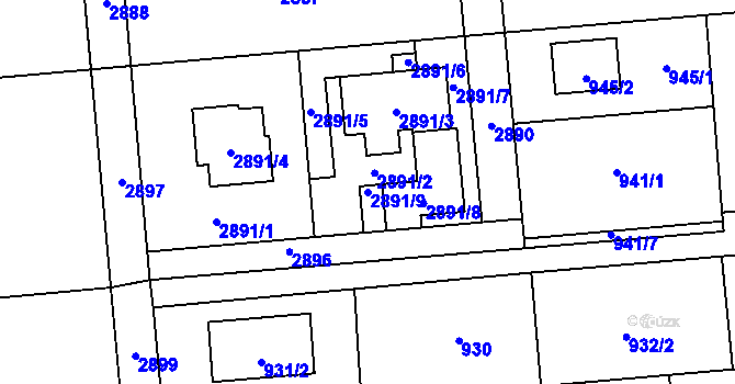Parcela st. 2891/9 v KÚ Bolatice, Katastrální mapa