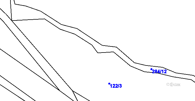 Parcela st. 122/2 v KÚ Boleboř, Katastrální mapa