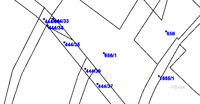 Parcela st. 673/5 v KÚ Bolehošť, Katastrální mapa