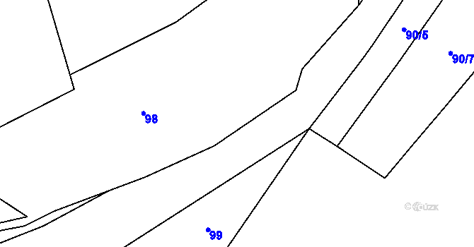 Parcela st. 358/18 v KÚ Poříčí u Bolechova, Katastrální mapa