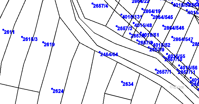 Parcela st. 2464/64 v KÚ Boleradice, Katastrální mapa