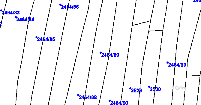 Parcela st. 2464/89 v KÚ Boleradice, Katastrální mapa