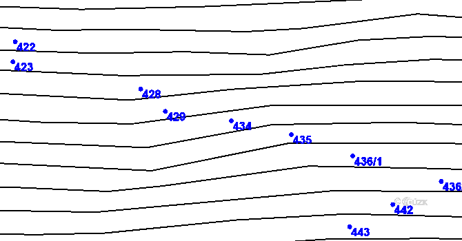 Parcela st. 434 v KÚ Boleradice, Katastrální mapa