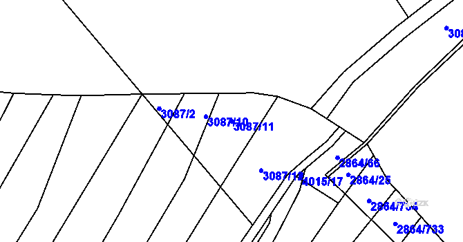 Parcela st. 3087/11 v KÚ Boleradice, Katastrální mapa