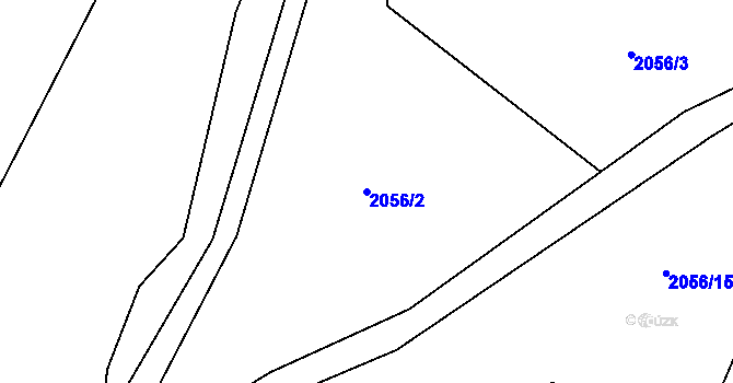 Parcela st. 2056/2 v KÚ Boleradice, Katastrální mapa