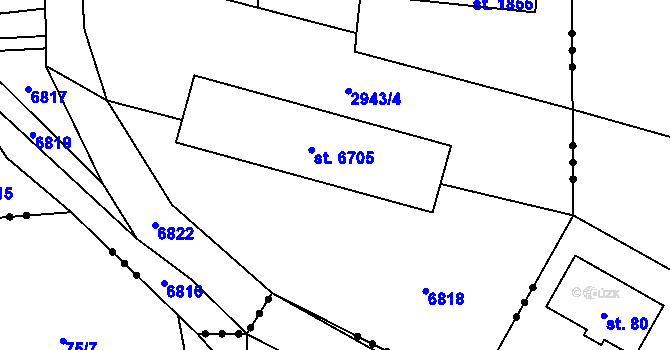 Parcela st. 51 v KÚ Slavošovice u Klatov, Katastrální mapa
