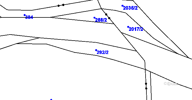 Parcela st. 292/2 v KÚ Slavošovice u Klatov, Katastrální mapa