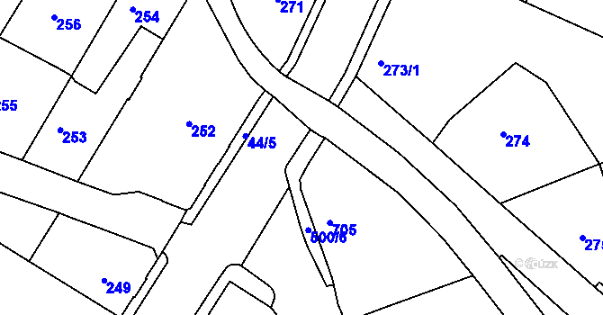 Parcela st. 44/6 v KÚ Boletice nad Labem, Katastrální mapa