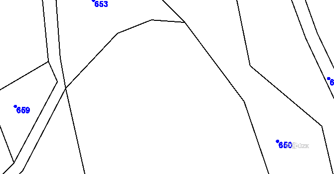 Parcela st. 652 v KÚ Nebočady, Katastrální mapa