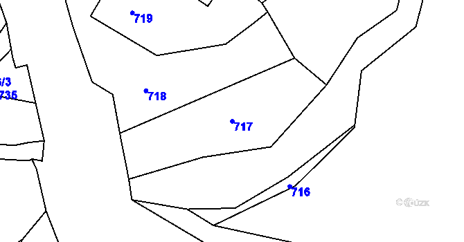 Parcela st. 717 v KÚ Nebočady, Katastrální mapa