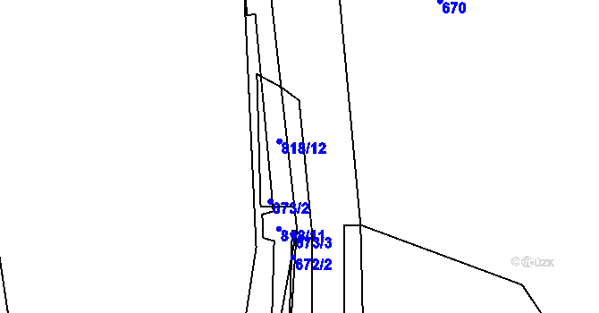 Parcela st. 810/11 v KÚ Nebočady, Katastrální mapa