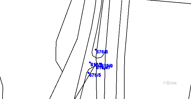 Parcela st. 676/6 v KÚ Nebočady, Katastrální mapa