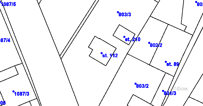 Parcela st. 112 v KÚ Bolina, Katastrální mapa