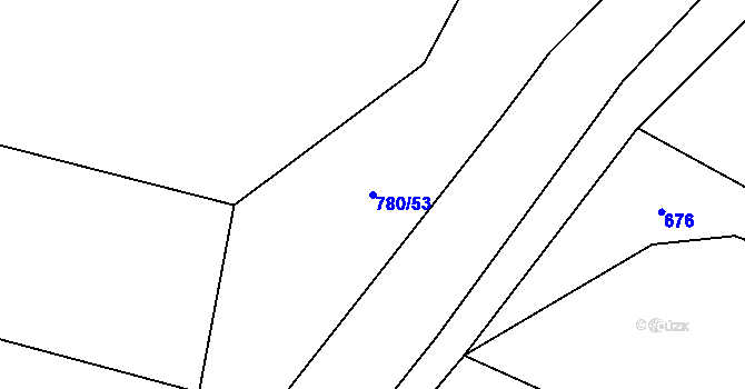 Parcela st. 780/53 v KÚ Bolina, Katastrální mapa
