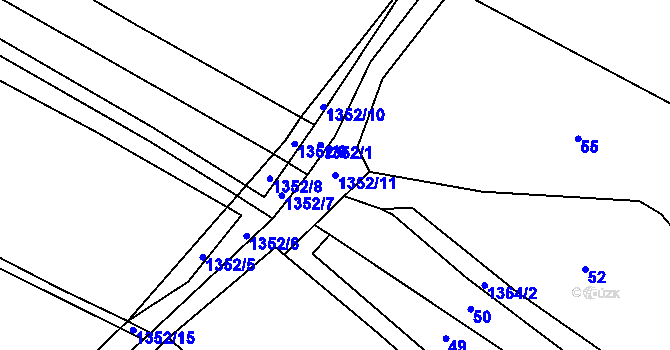 Parcela st. 1352/11 v KÚ Bolina, Katastrální mapa