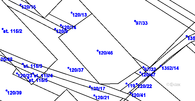 Parcela st. 120/46 v KÚ Bolina, Katastrální mapa