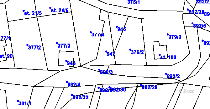 Parcela st. 24/1 v KÚ Bonkovice, Katastrální mapa