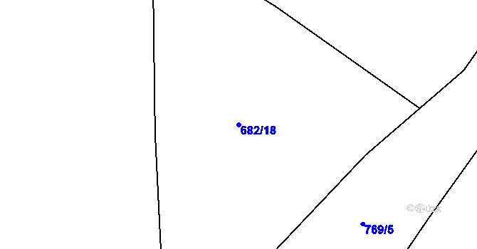 Parcela st. 682/18 v KÚ Bor u Tachova, Katastrální mapa