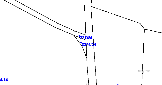 Parcela st. 2274/24 v KÚ Borovany u Boru, Katastrální mapa