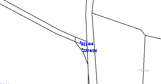 Parcela st. 2274/4 v KÚ Borovany u Boru, Katastrální mapa