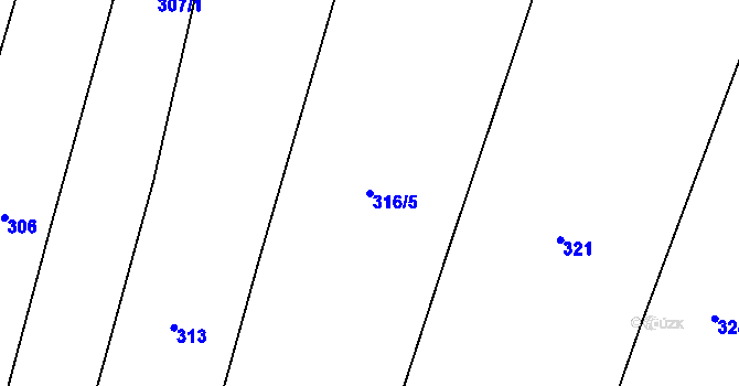 Parcela st. 316/5 v KÚ Borek u Chotěboře, Katastrální mapa